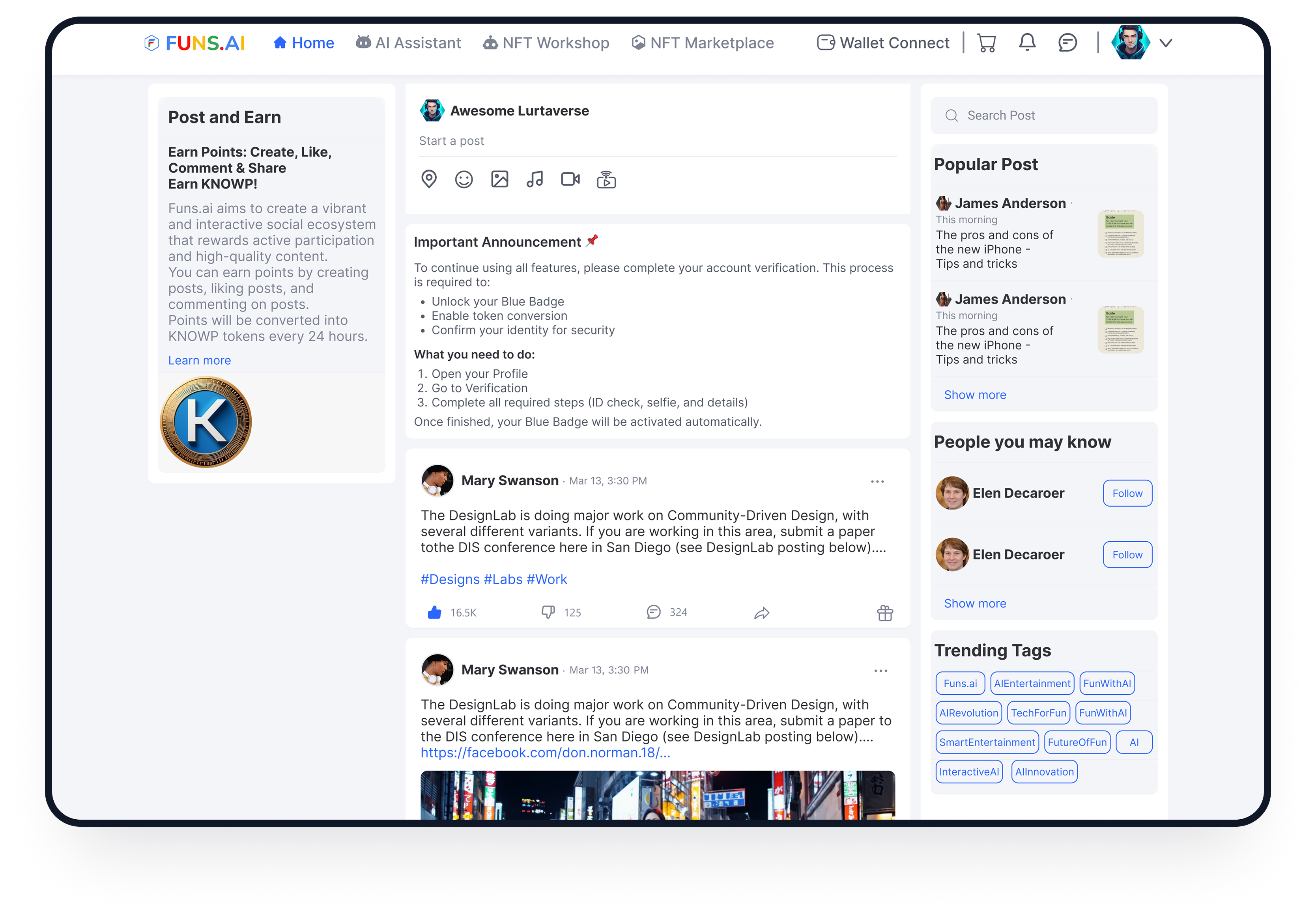 Blockchain App Mockup