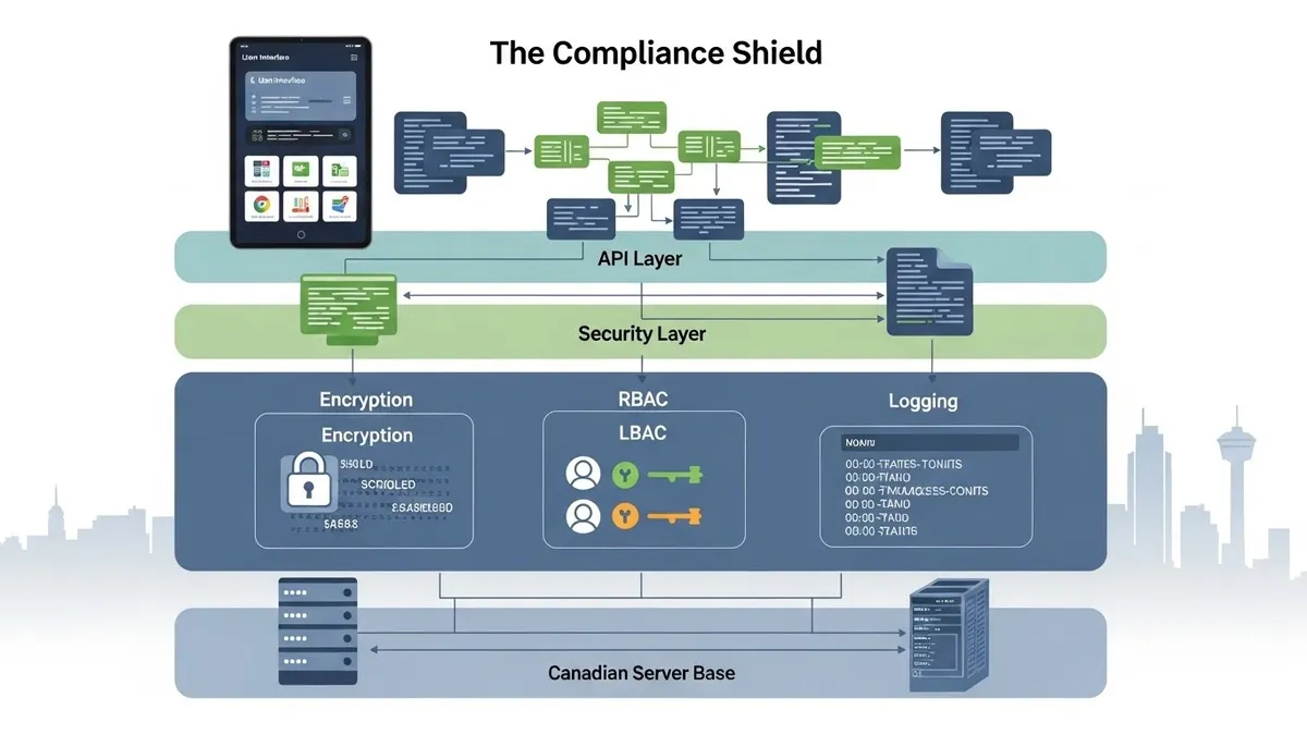 Layered security architecture for HIA compliant medical app development Calgary.