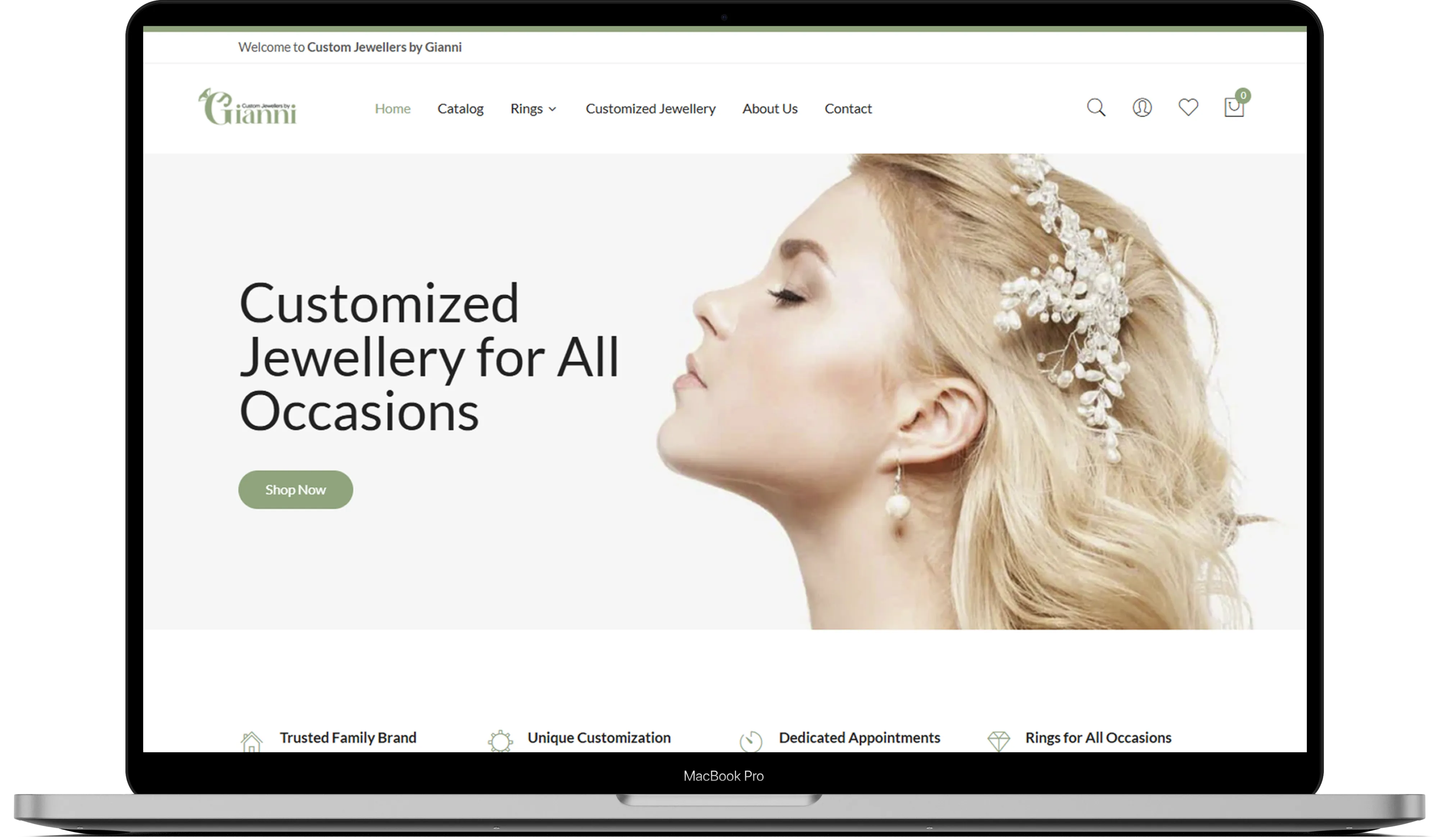 MacBook showcasing the product